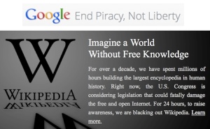 Wikipedia 24 hour strike against SOPA Bill