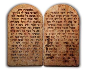 The 2 TABLETS of the 10 Commandments