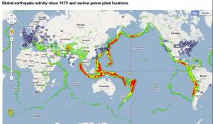 Global Earthquake Activity and Nuclear Power Plants Locations