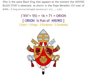 King Balthazar as Barack Obama in Pope Benedict XVI coat of arms