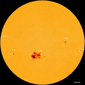 Typical image of the Sun 