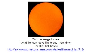NASA Sun and sunspot watch site